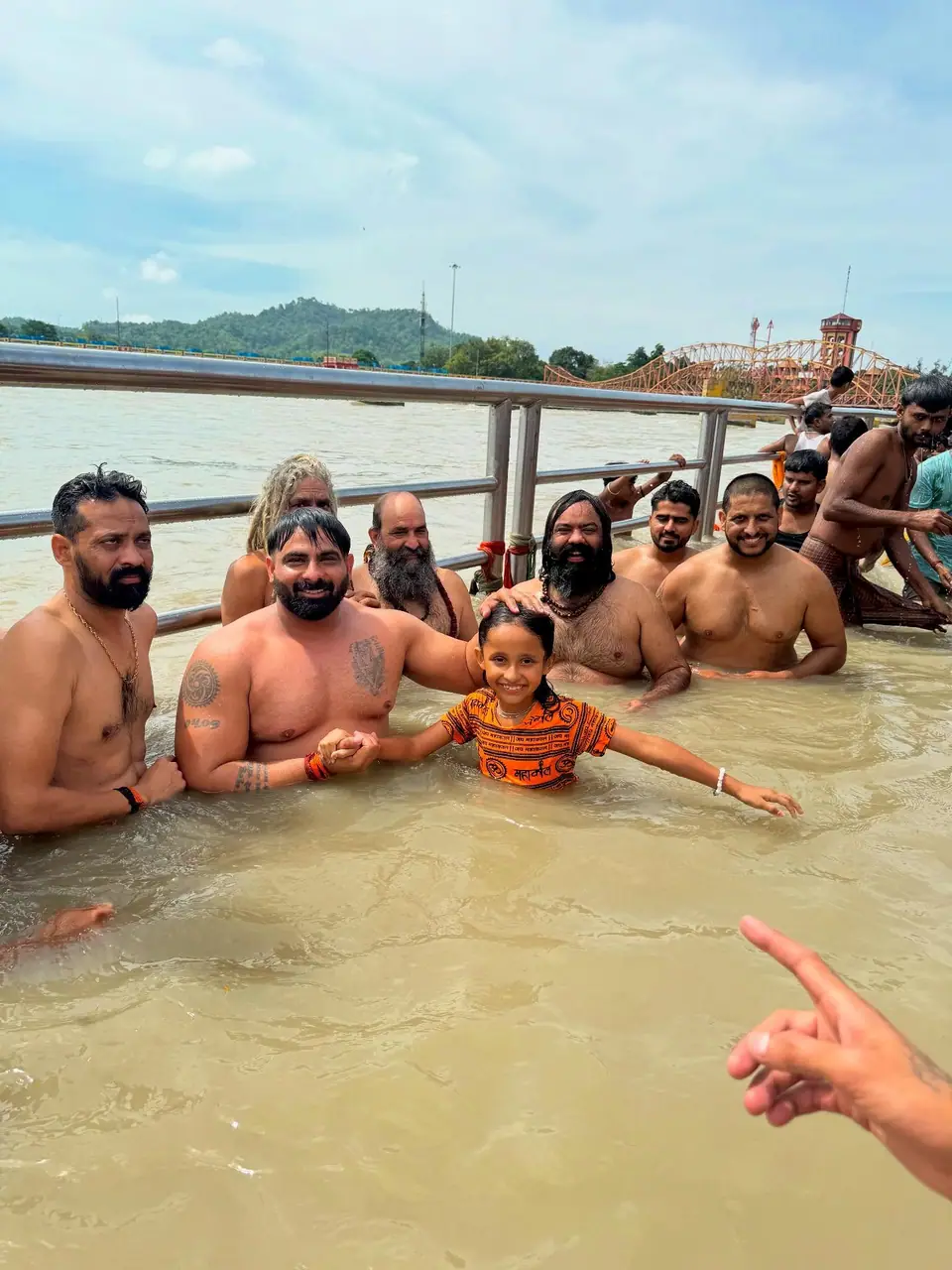 Har Ki Pauri: a dip in the Ganga with Guru Ji Ramanand Maharaj, July 2025