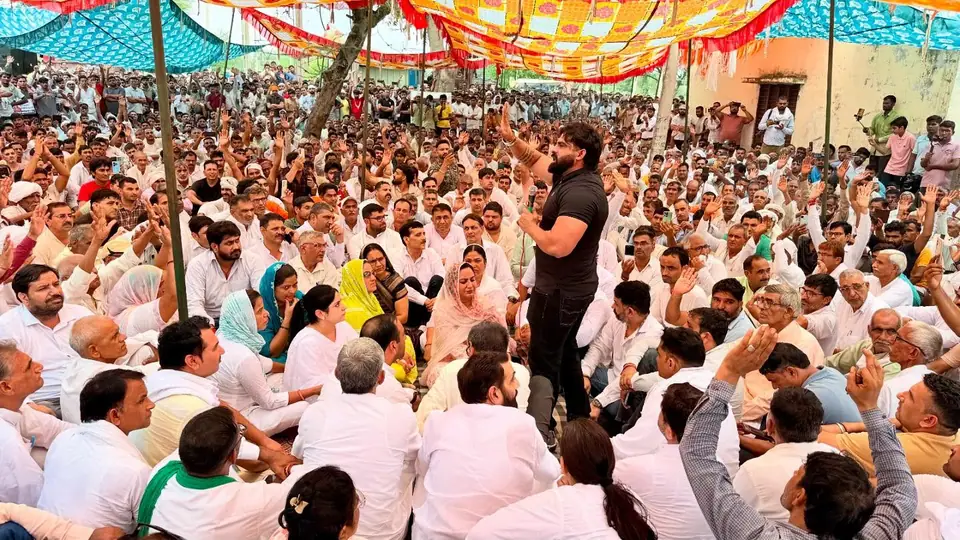 ढिगावा (लोहारू) में धरना, 17 अगस्त 2025