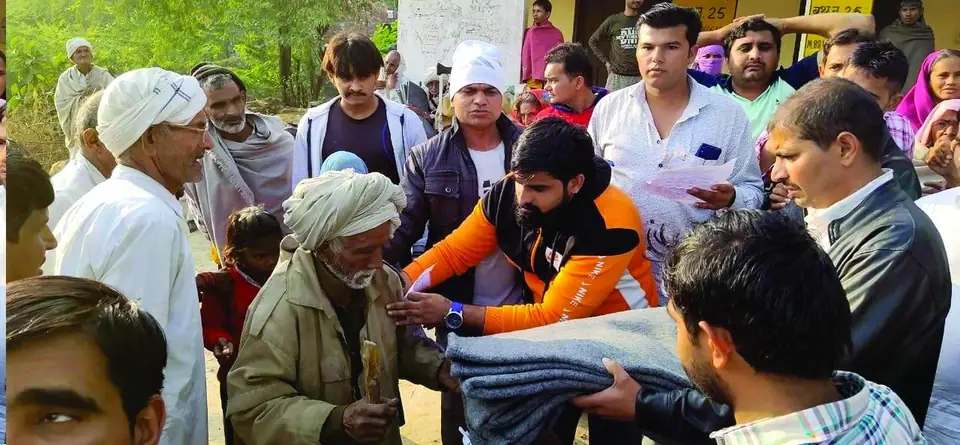 सर्दियों में कंबल वितरण